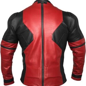 Black Red Faux Leather Jacket, Halloween Jacket Biker Leather Jacket For Men’s / Gloria Leather