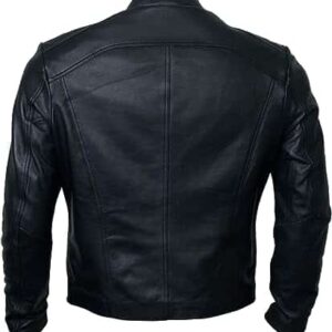 Black Casual Real Leather Jacket for Men’s | Genuine Lambskin Motorcycle Biker Jackets / Gloria Leather