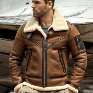 Shearling Jacket B3 Flight Sheepskin Aviator Winter Coat/Gloria Leather