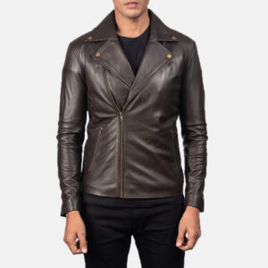 Noah Brown Leather Biker Jacket / Gloria Leather