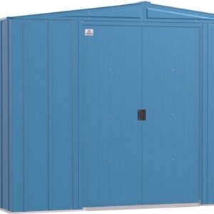 Arrow 8×8 Classic Steel Storage Shed Kit – Blue Gray