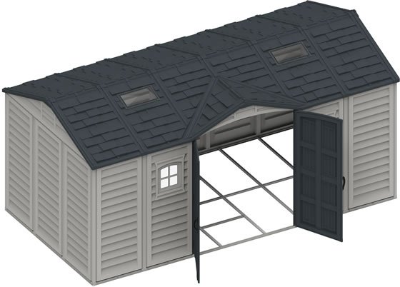 DuraMax 15x8 Vinyl Shed - Foundation Framing Kit Included