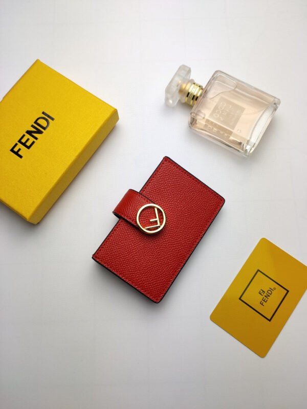 Fendi Card Holder 10cm Red - Image 2