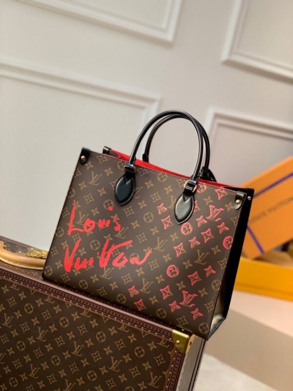 Louis Vuitton x Urs Fischer OnTheGo Bag 34cm Monogram Canvas Spring/Summer Collection M45119 Brown - Image 2