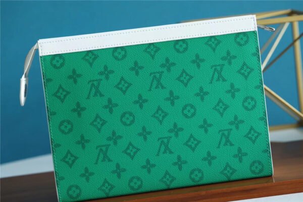 Louis Vuitton Pochette Voyage MM Vintage Monogram Canvas Green By Virgil Abloh For Fall-Winter, Men’s Travel Accessories 27cm LV M80803 - Image 2