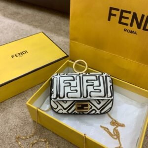 Fendi Nano Baguette California Sky 10cm White