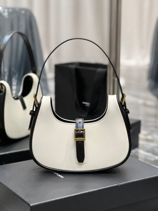 Saint Laurent Le Fermoir Hobo Bag With Gold Hardware 24cm