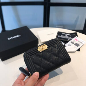 CO-CO Chanel Pocket Wallet With Gold Hardware 12cm