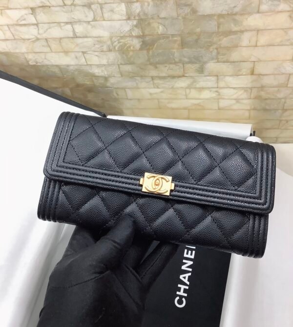 CO-CO Chanel Long Flap Wallet With Gold Hardware 20cm