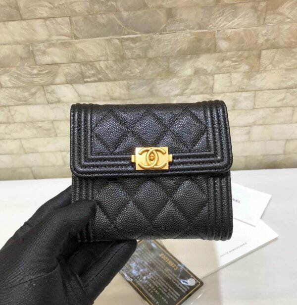 CO-CO Chanel Card Holder With Gold Hardware 12cm