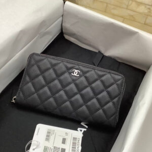 CO-CO Chanel Long Wallet With Silver Hardware 19cm