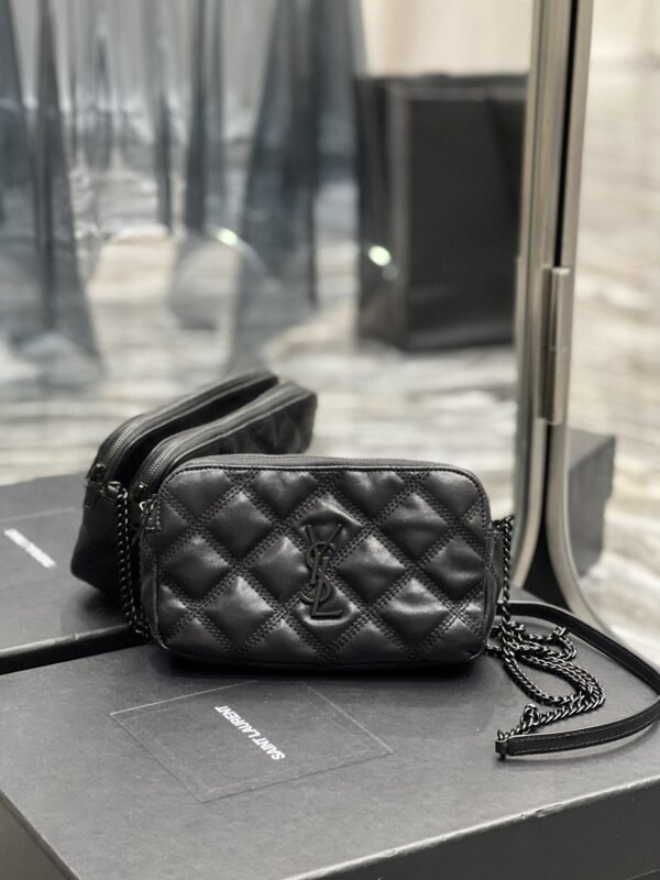 Saint Laurent Becky Double-Zip Pouch 19cm