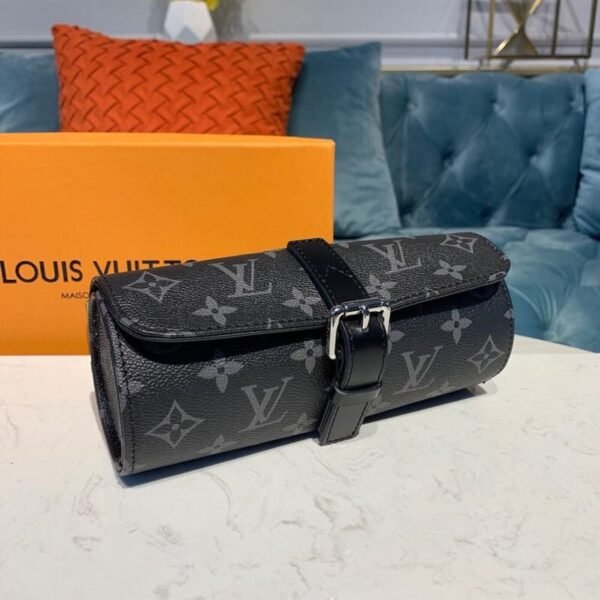 Louis Vuitton 3 Watch Case Monogram Infini Canvas Fall/Winter Collection M47530, Black - Image 4