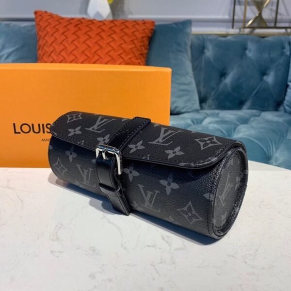 Louis Vuitton 3 Watch Case Monogram Infini Canvas Fall/Winter Collection M47530, Black - Image 5
