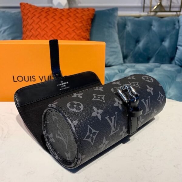 Louis Vuitton 3 Watch Case Monogram Infini Canvas Fall/Winter Collection M47530, Black - Image 7
