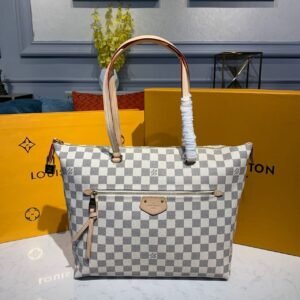 Louis Vuitton Iena MM Bag 34cm Damier Azur Canvas Fall/Winter Collection N44040, Beige