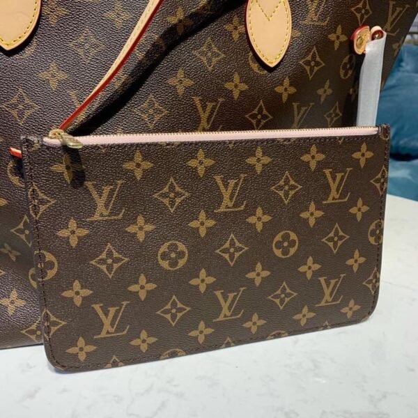 Louis Vuitton Neverfull MM Bag 32cm Monogram Canvas Fall/Winter Collection M41177, Rose Ballerine - Image 4