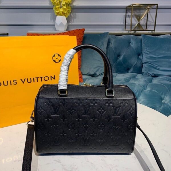 Louis Vuitton Speedy Bandouliere Bag 25cm Monogram Empreinte Leather Spring/Summer Collection M42401, Black - Image 3