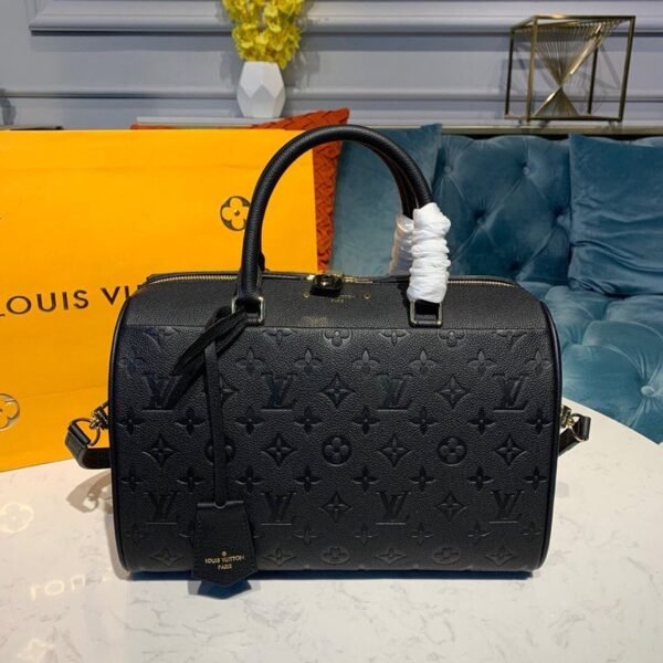 Louis Vuitton Speedy Bandouliere Bag 30cm Monogram Empreinte Leather Spring/Summer Collection M42406, Black - Image 2