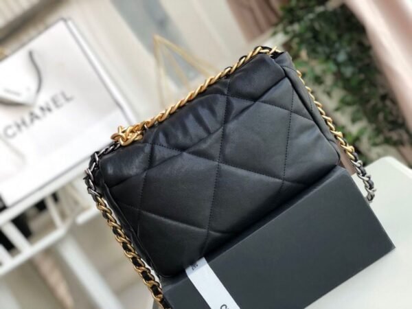 Chanel 19 Flap Bag 26cm Goatskin Leather Fall/Winter Act 1 Collection, Black - Image 5