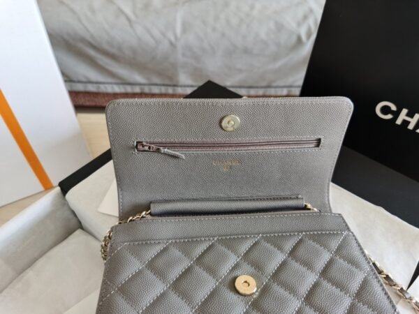 Chanel Mini Flapbag 19cm Grey - Image 2