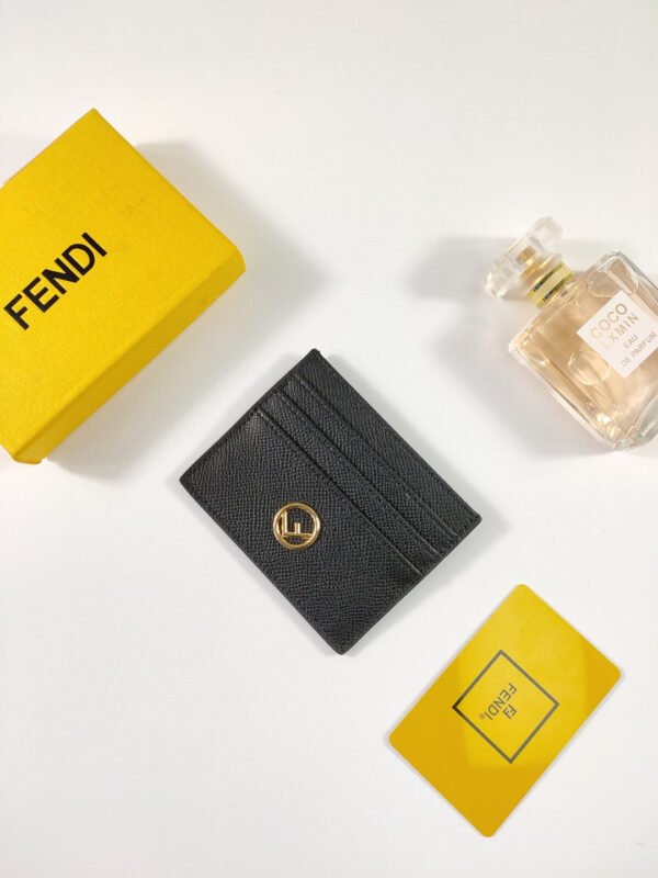 Fendi Card Case 10cm Black - Image 5