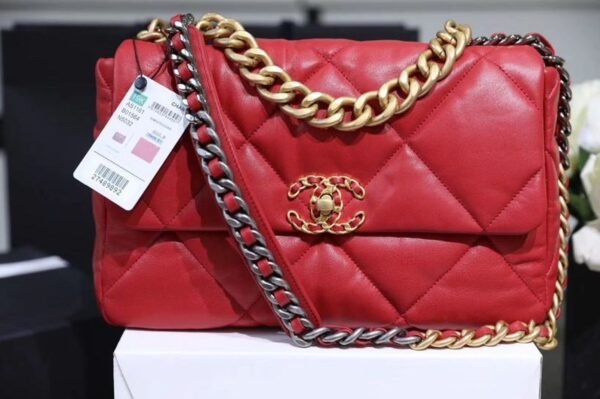 Chanel 19 Flap Bag 26cm Goatskin Leather Spring/Summer Act 1 Collection, Red