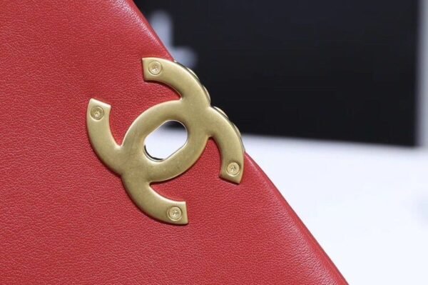 Chanel 19 Flap Bag 26cm Goatskin Leather Spring/Summer Act 1 Collection, Red - Image 20