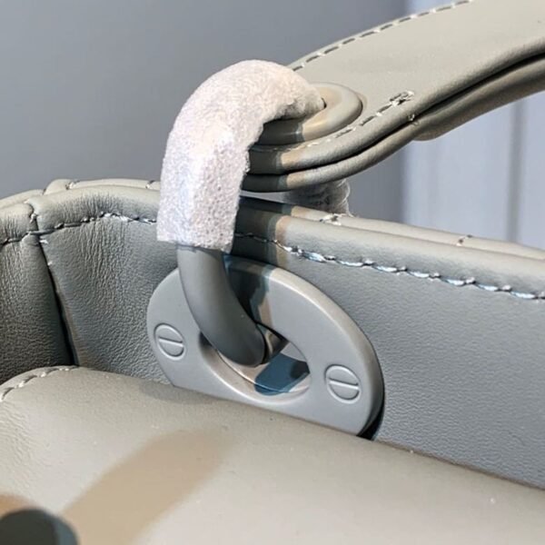 Christian Dior Mini Lady Dior Bag 18cm with Chain Matte Hardware Lambskin Leather Spring/Summer Collection, Pewter Blue - Image 13