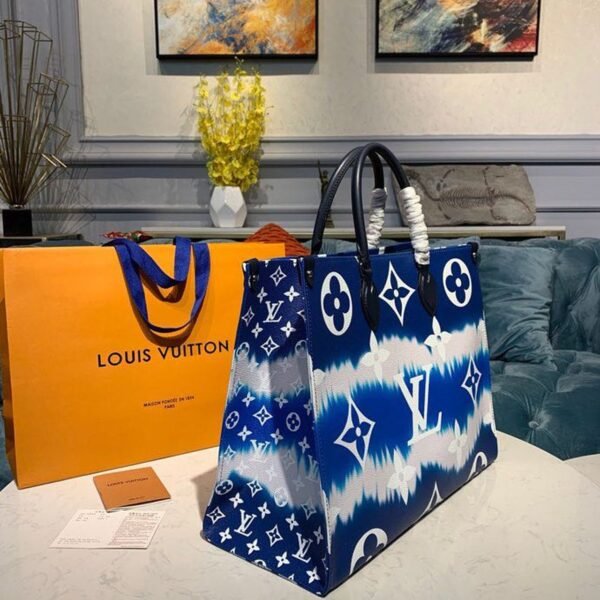 Louis Vuitton Tie Dye Escale OnTheGo Bag 40cm Monogram Canvas Spring/Summer Collection M45121, Blue - Image 5