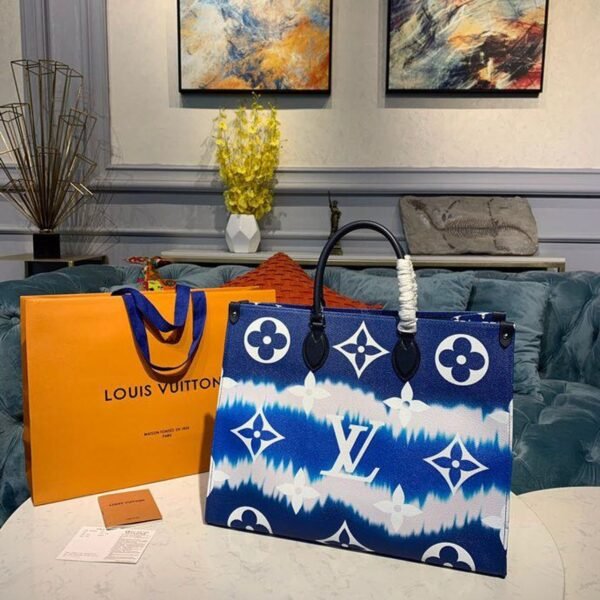 Louis Vuitton Tie Dye Escale OnTheGo Bag 40cm Monogram Canvas Spring/Summer Collection M45121, Blue - Image 2