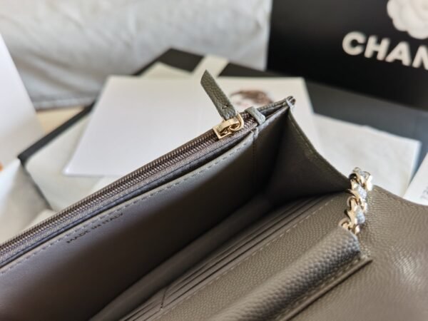 Chanel Mini Flapbag 19cm Grey - Image 9