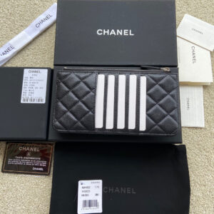 CO-CO Chanel Phone Wallet & Card Holder With Silver Hardware 20cm