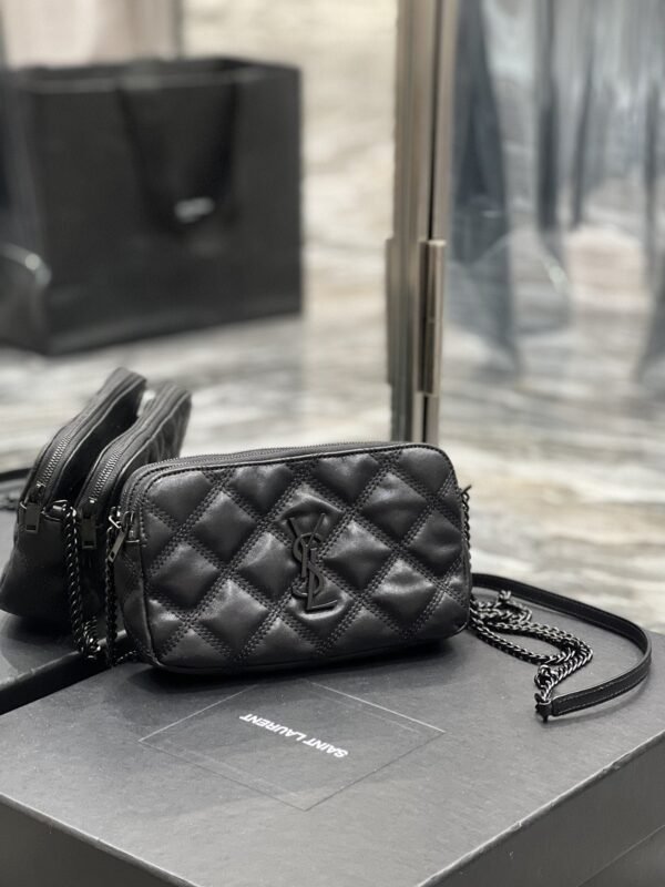 Saint Laurent Becky Double-Zip Pouch 19cm - Image 2