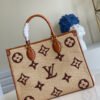Louis Vuitton OnTheGo MM Bag 35cm Raffia/Cowhide Leather Spring/Summer Collection M57707 Tan - Image 3