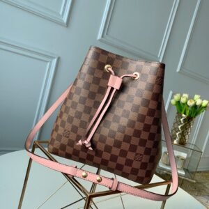 Louis Vuitton Neo Alma BB Bucket Bag 26cm Damier Ebene Canvas Spring/Summer Collection N40213 Pink