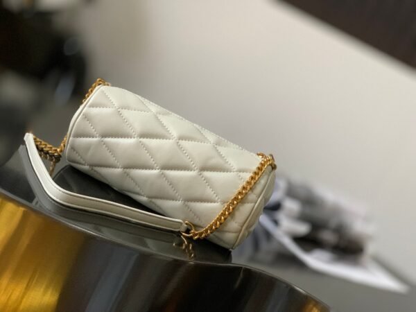 Saint Laurent Sade Mini Tube Bag For Women 20cm Vitage White YSL 699703AAAJU9207 - Image 4