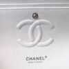 Chanel Classic Medium Flapbag Silver Hardware 26cm White - Image 5