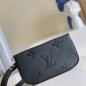 Louis Vuitton Multi Pochette Crossbody Bags 24cm Black