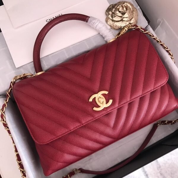 Chanel Handbag 28cm Red - Image 9