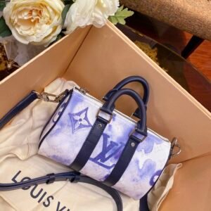 Louis Vuitton Keepall Xs Nano 21cm White-Blue
