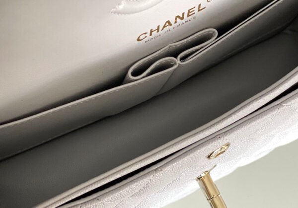 Chanel Classic Flapbag Gold Hardware 26cm Grey - Image 8