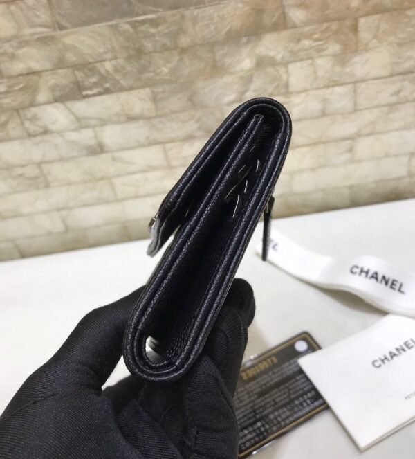 CO-CO Chanel Card Holder With Silver Hardware 12cm - Image 3