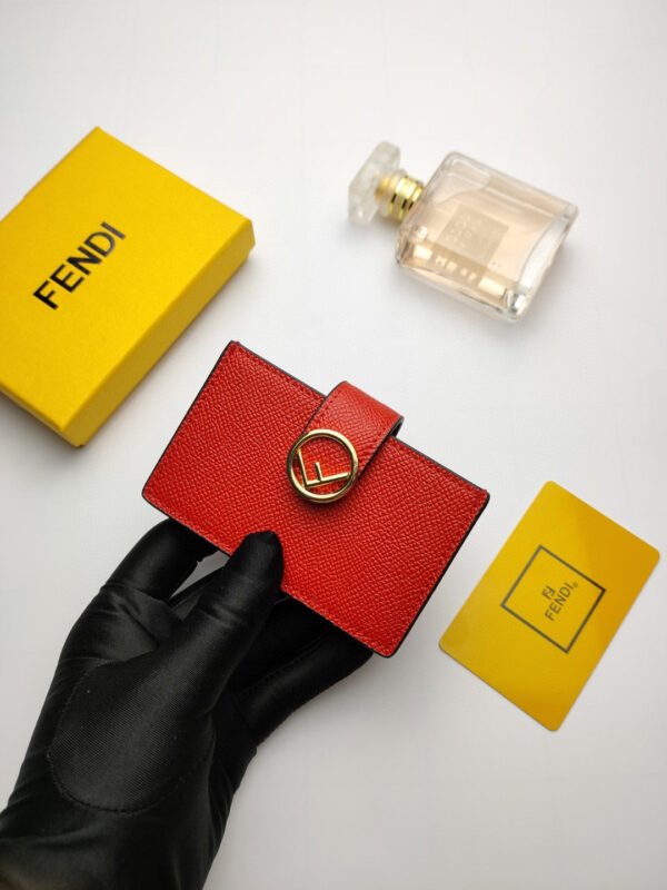 Fendi Card Holder 10cm Red - Image 6