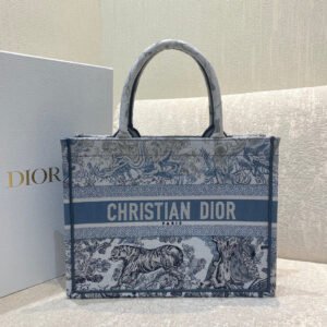 Christina Dior Medium Book Tote Bag 36cm Blue