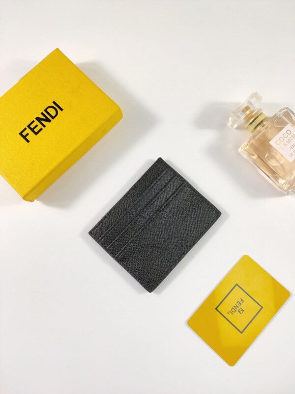 Fendi Card Case 10cm Black - Image 3