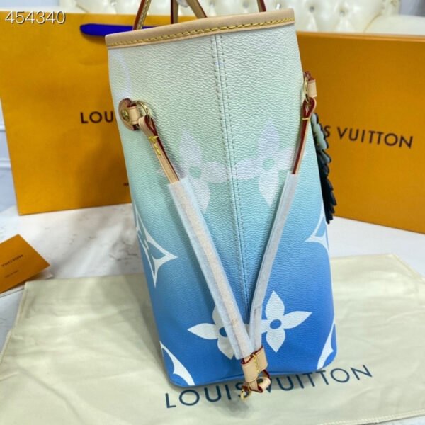 Louis Vuitton Neverfull MM Bag 32cm Monogram Canvas Spring/Summer Collection M57688 Blue - Image 9