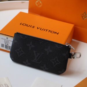 Louis Vuitton Monogram Clutch Bag 12cm Black