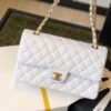 Chanel Classic Medium Flapbag Gold Hardware 26cm White - Image 6