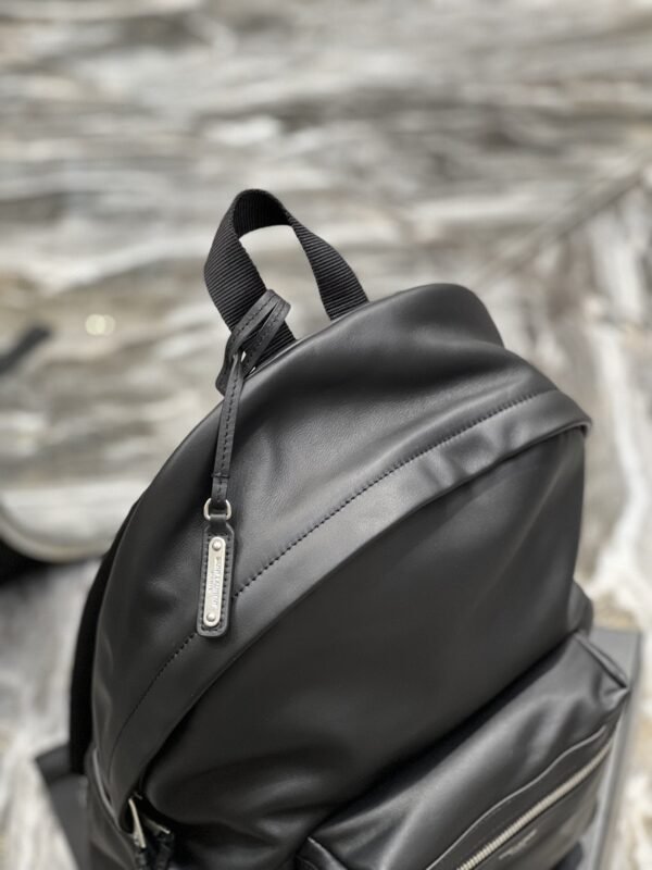 Saint Laurent City Backpack In Unisex 35cm Black - Image 5